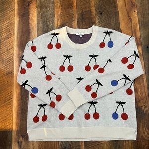 Madewell Cherry Sweater - Size Medium. Like New.